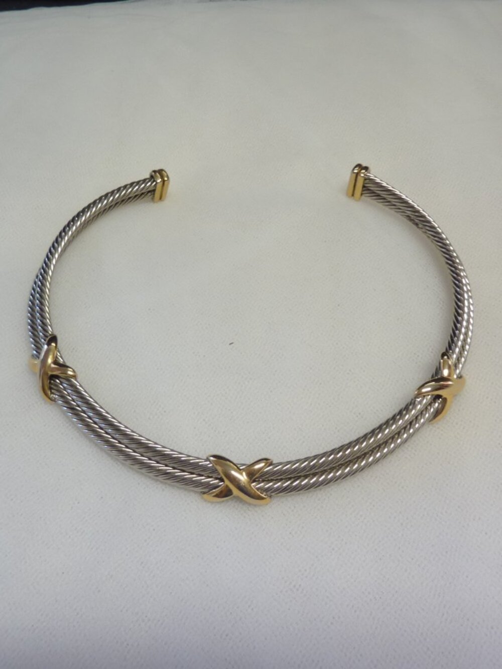 Triple X's Custom Design Double Rope Collar Necklace 2-toned Silver/Gold